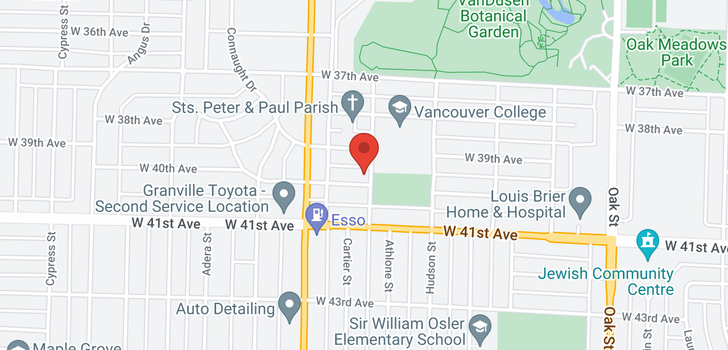 map of 1405 W 40TH AVENUE